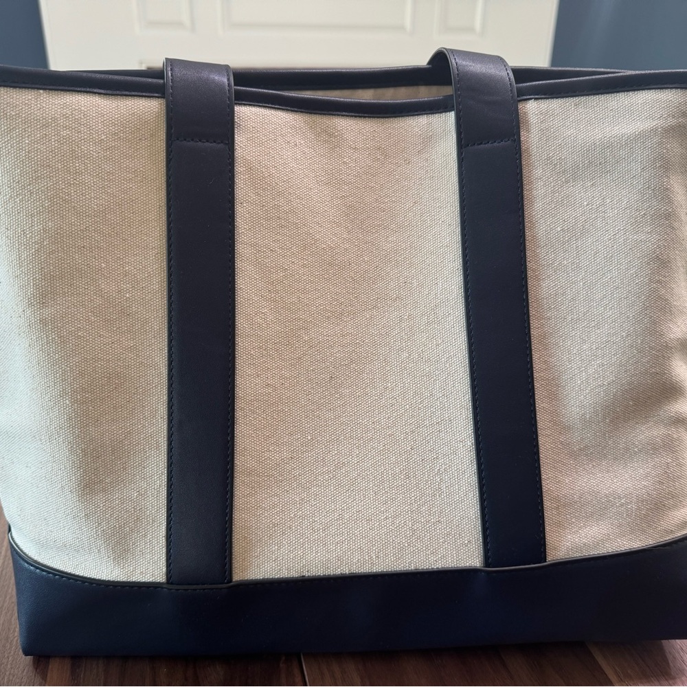 Stoney Clover Lane Cream and Black Elegant Tote